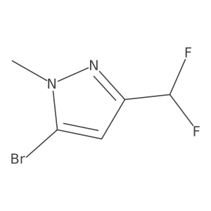5-Bromo-3-(difluoromethyl)-1-methyl-1H-pyrazole结构式