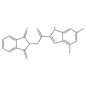 1,3-dioxo-2,3-dihydro-1H-isoindol-2-yl 4,6-dimethyl-1H-indole-2-carboxylate结构式