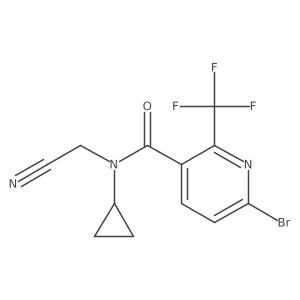 6-Bromo-N-(cyanomethyl)-N-cyclopropyl-2-(trifluoromethyl)pyridine-3-carboxamide Structure