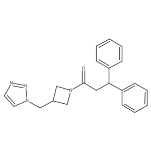 3,3-diphenyl-1-{3-[(1H-1,2,3-triazol-1-yl)methyl]azetidin-1-yl}propan-1-one结构式