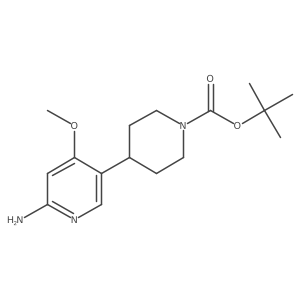 4-(6-Amino-4-methoxy-3-pyridinyl)-1-piperidinecarboxylic acid 1,1-dimethylethyl ester结构式