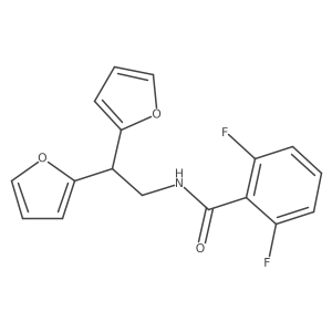 N-(2,2-di(furan-2-yl)ethyl)-2,6-difluorobenzamide结构式