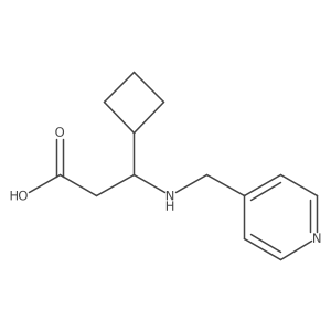 3-Cyclobutyl-3-{[(pyridin-4-yl)methyl]amino}propanoic acid Structure