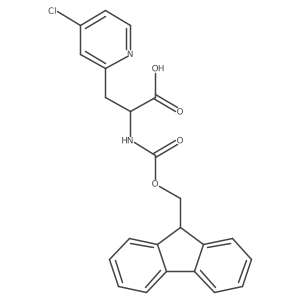 (R)-2-((((9H-Fluoren-9-yl)methoxy)carbonyl)amino)-3-(4-chloropyridin-2-yl)propanoic acid结构式