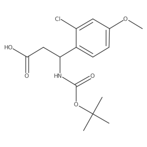 3-{[(Tert-butoxy)carbonyl]amino}-3-(2-chloro-4-methoxyphenyl)propanoic acid结构式