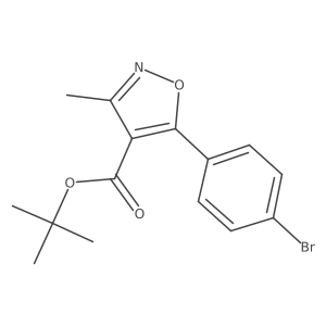 Tert-butyl 5-(4-bromophenyl)-3-methylisoxazole-4-carboxylate结构式
