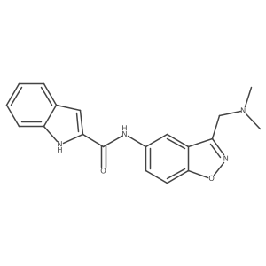 N-{3-[(dimethylamino)methyl]-1,2-benzoxazol-5-yl}-1H-indole-2-carboxamide结构式