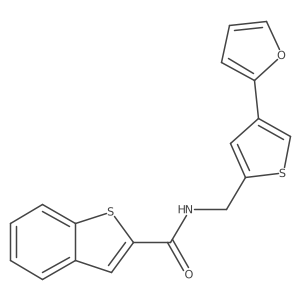 N-[[4-(Furan-2-yl)thiophen-2-yl]methyl]-1-benzothiophene-2-carboxamide Structure