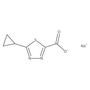 Sodium 5-cyclopropyl-1,3,4-thiadiazole-2-carboxylate结构式