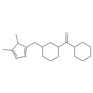 4-[(4,5-dimethyl-4H-1,2,4-triazol-3-yl)methyl]-2-(piperidine-1-carbonyl)morpholine Structure