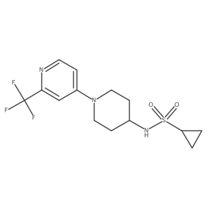 N-{1-[2-(trifluoromethyl)pyridin-4-yl]piperidin-4-yl}cyclopropanesulfonamide结构式