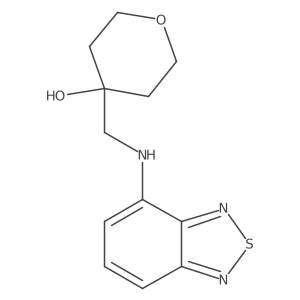 4-{[(2,1,3-Benzothiadiazol-4-yl)amino]methyl}oxan-4-ol结构式