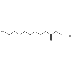Methyl 3-[2-(2-aminoethoxy)ethoxy]propanoate hydrochloride结构式