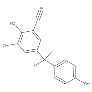 3-Chloro-2-hydroxy-5-[1-(4-hydroxyphenyl)-1-methylethyl]benzonitrile Structure