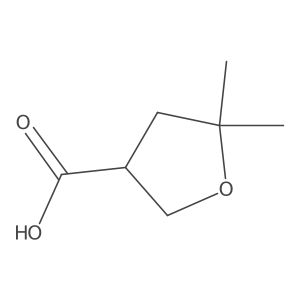 5,5-Dimethyltetrahydrofuran-3-carboxylic acid结构式