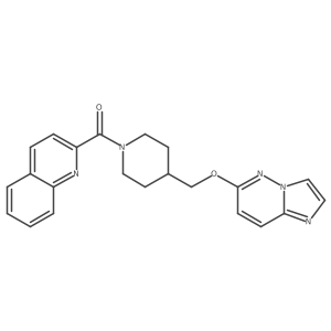 2-[4-({Imidazo[1,2-b]pyridazin-6-yloxy}methyl)piperidine-1-carbonyl]quinoline Structure