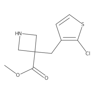 Methyl 3-[(2-chlorothiophen-3-yl)methyl]azetidine-3-carboxylate结构式