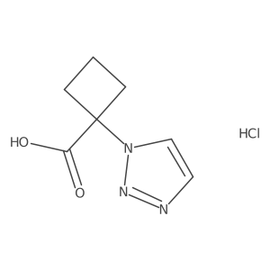 1-(1H-1,2,3-triazol-1-yl)cyclobutane-1-carboxylicacidhydrochloride Structure