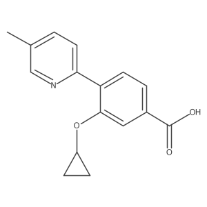 3-(Cyclopropyloxy)-4-(5-methyl-2-pyridinyl)benzoic acid结构式