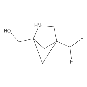 (4-(Difluoromethyl)-2-azabicyclo[2.1.1]hexan-1-yl)methanol结构式