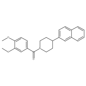 2-[1-(3,4-Dimethoxybenzoyl)piperidin-4-yl]-1,8-naphthyridine Structure