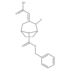 2-[(3Z)-8-[(benzyloxy)carbonyl]-2-fluoro-8-azabicyclo[3.2.1]octan-3-ylidene]acetic acid Structure