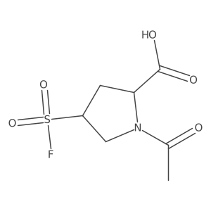 1-Acetyl-4-(fluorosulfonyl)pyrrolidine-2-carboxylic acid Structure