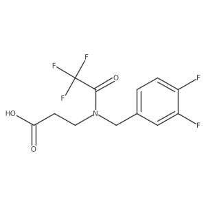 3-{N-[(3,4-difluorophenyl)methyl]-2,2,2-trifluoroacetamido}propanoic acid结构式