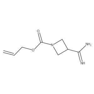Prop-2-en-1-yl 3-carbamimidoylazetidine-1-carboxylate结构式