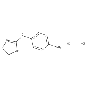 N1-(4,5-dihydro-1H-imidazol-2-yl)benzene-1,4-diamine dihydrochloride结构式