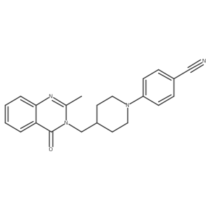 4-{4-[(2-Methyl-4-oxo-3,4-dihydroquinazolin-3-yl)methyl]piperidin-1-yl}benzonitrile Structure