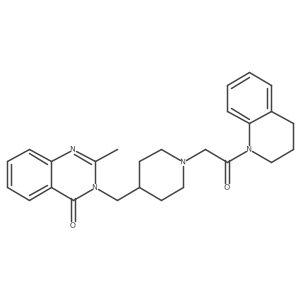 2-Methyl-3-({1-[2-oxo-2-(1,2,3,4-tetrahydroquinolin-1-yl)ethyl]piperidin-4-yl}methyl)-3,4-dihydroquinazolin-4-one结构式