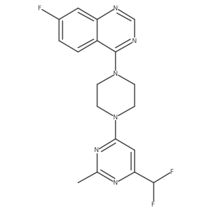 4-{4-[6-(Difluoromethyl)-2-methylpyrimidin-4-yl]piperazin-1-yl}-7-fluoroquinazoline结构式
