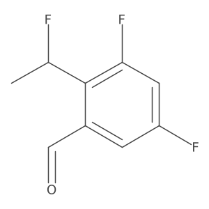 3,5-Difluoro-2-(1-fluoroethyl)benzaldehyde Structure