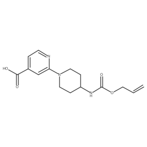 2-(4-{[(Prop-2-en-1-yloxy)carbonyl]amino}piperidin-1-yl)pyridine-4-carboxylic acid Structure