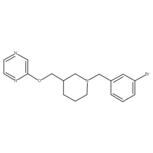 2-({1-[(3-Bromophenyl)methyl]piperidin-3-yl}methoxy)pyrazine结构式