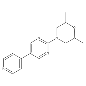 2,6-Dimethyl-4-[5-(pyridin-4-yl)pyrimidin-2-yl]morpholine结构式