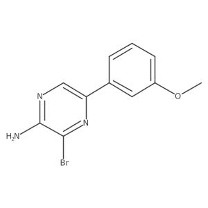 3-Bromo-5-(3-methoxyphenyl)pyrazin-2-amine Structure