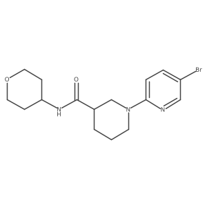1-(5-bromopyridin-2-yl)-N-(oxan-4-yl)piperidine-3-carboxamide结构式