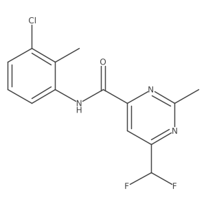 N-(3-chloro-2-methylphenyl)-6-(difluoromethyl)-2-methylpyrimidine-4-carboxamide Structure