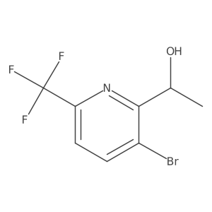 1-[3-Bromo-6-(trifluoromethyl)-2-pyridyl]ethanol Structure