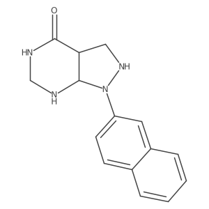 1-naphthalen-2-yl-3,3a,5,6,7,7a-hexahydro-2H-pyrazolo[3,4-d]pyrimidin-4-one结构式
