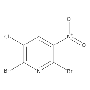2,6-Dibromo-3-chloro-5-nitropyridine结构式