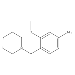 3-Methoxy-4-(piperidin-1-ylmethyl)benzenamine结构式