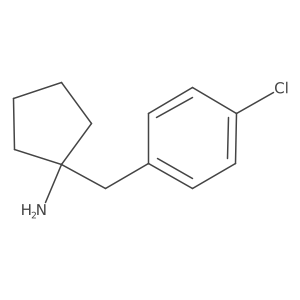 1-[(4-Chlorophenyl)methyl]cyclopentan-1-amine Structure