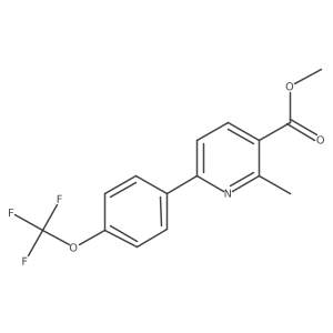 2-Methyl-6-(4-trifluoromethoxy-phenyl)-nicotinic acid methyl ester Structure