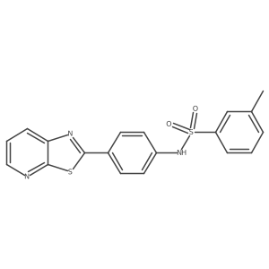 3-methyl-N-(4-thiazolo[5,4-b]pyridin-2-ylphenyl)benzenesulfonamide结构式