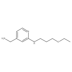 4-(aminomethyl)-N-(3-ethoxypropyl)pyridin-2-amine Structure