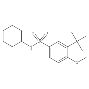3-tert-butyl-N-cyclohexyl-4-methoxybenzenesulfonamide结构式