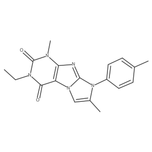 3-ethyl-1,7-dimethyl-8-(p-tolyl)-1H-imidazo[2,1-f]purine-2,4(3H,8H)-dione结构式